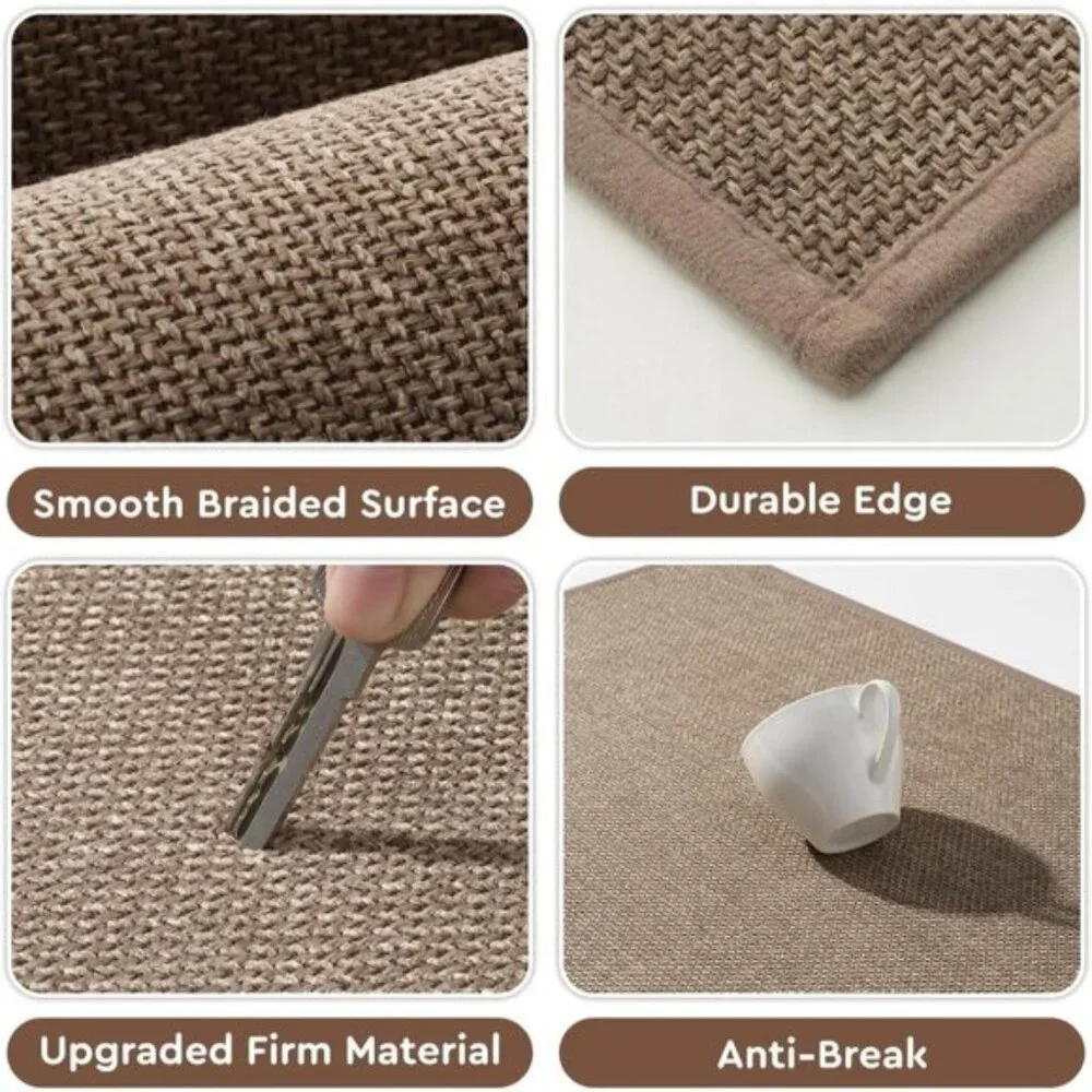 New 20x32In Tan Kitchen Mat, Non Slip Washable Rug with Rubber Back for Floor